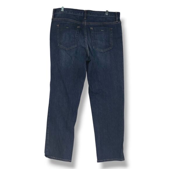 EUC Eddie Bauer Embroidered Boyfriend Relaxed Straight Leg Jeans Sz. 8x28 Indigo - Picture 3 of 12